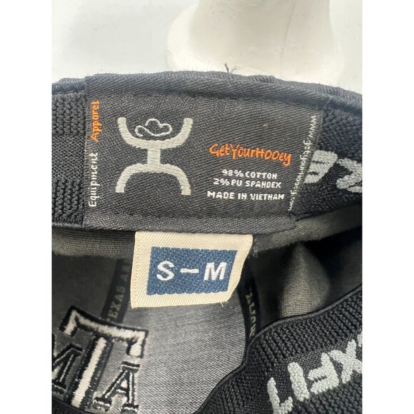 Hooey Texas A&M S/M Black Camo FlexFit Hat Aggies 12th Man College Cap - Picture 12 of 14